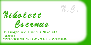 nikolett csernus business card